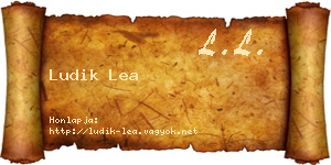 Ludik Lea névjegykártya